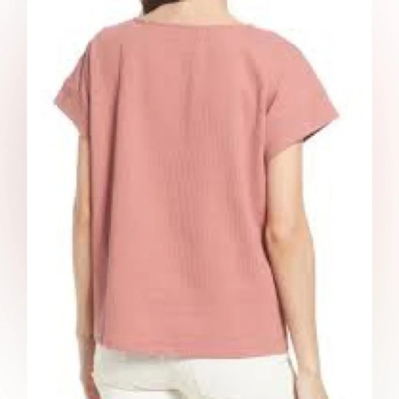 Madewell Seersucker Button Shoulder Top in Vintage Quartz - Size XXS - Picture 2 of 9